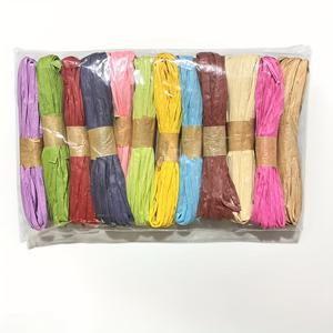 TEMU 12색 혼합 세트, 각 색상당 10미터, 컬러 라피아 종이 테이프, 꽃꽂이 선물 포장, 수공예 도구, 미술 용품, 재봉 재료 및 결혼식, 발렌타인데이, 추수감사절, 부활절에 적합한 종이 리본에 사용