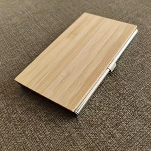 TEMU 1개 대나무 명함 홀더, 경제적, 학교, 사무실, 휴일 선물용