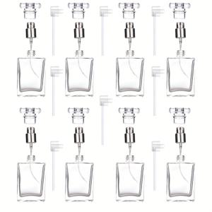 TEMU 향수용 30ml 사각 병 8개, 리필용 유리 스프레이 병, 분배용 소형 도구 포함