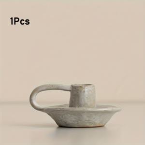 TEMU 북유럽 세라믹 촛대, 식탁, 거실 또는 사무실 장식에 완벽, 아늑한 크리스마스 또는 집들이 선물로 이상적