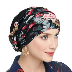 TEMU 1개 여성용 꽃무늬 탄력 있는 머리띠 - 우아하고 스타일리시한 사계절용 액세서리, 스트리트 스타일 및 홈웨어에 적합한 다용도 야외 모자, 패션 헤드웨어 | 편안한 헤드웨어, 헤드 스카프