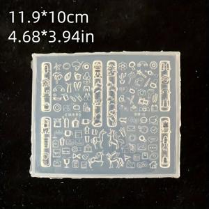 TEMU 고 투명도에 완벽한 유니콘 모양 네일 아트를 위한 창의적인 실리콘 몰드, 네일 장식에 적합.