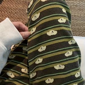 TEMU 여성 남성용 귀여운 캐릭터 강아지 프린트 플란넬 팬츠, 겨울용 따뜻하고 부드러운 홈웨어, 신축성 있는 허리밴드