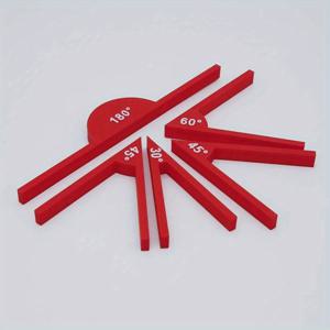 TEMU 수학 교재 보조 도구 세트, 각도 측정 도구, 기하학 각도 표시 장치, 각도 인식 교육 학습 도구 (튼튼한 플라스틱 재질), 어린 학생에게 적합