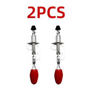 TEMU 2개 빠른 분리 푸시-풀 클램프 - 갈바나이징 엘보 클램프, 빨간색 고무 핸들, 내마모성 및 내압성, 배관, 에어컨, 산업용 고정에 사용, 에어컨 고정