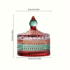 TEMU 뚜껑이 달린 유리병. 사탕, 향신료, 차, 보석 보관에 완벽합니다. 주방, 욕실 또는 사무실 장식품으로 사용할 수 있으며 추수감사절, 크리스마스, 가을, 할로윈에 이상적입니다.