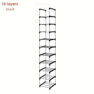 TEMU 10단 신발장, 싱글 로우 스탠드형 정리대, 69인치 높이 2가지 색상, 입구, 옷장, 침실, 복도 & 발코니용 스택 가능 – 10가지 활용 시나리오|신발정리대