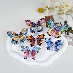 TEMU 6개입 대형 나비 머리핀 | 여성용 미끄럼 방지 상어 클립, 밝은 컬러풀 나비 패턴 프린트, 내구성 좋은 플라스틱, 결혼식, 발렌타인데이, 파티, 마르디 그라, 여름 추가용으로 이상적