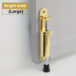 TEMU 자동 킥다운 기능, 조절 가능한 텔레스코픽 디자인, 발 작동 방식 릴리스, 벽 보호대, 그리고 밝은 금색 사이즈가 있는 강력한 상업용 스프링 도어 스토퍼