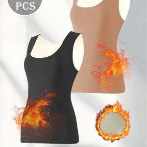 TEMU 2팩 고품질 보온 조끼 | 가정 및 야외용 우아하고 편안한 민소매 조끼, 모든 계절에 적합