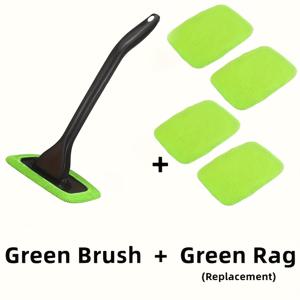 TEMU 세트 5개: 핸들 1개 + 교체용 패드 4개, 다기능 자동차 유리 브러시, 다목적 청소 브러시 세트, 창문 청소 브러시 세트, 자동차 디포거 와이퍼, 윈드실드 디포거, 욕실 유리 거울, 창문 청소 브러시 키트