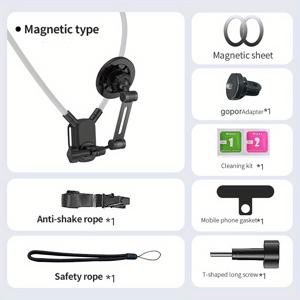 TEMU 마그네틱 넥형 휴대폰 홀더, 넥밴드 휴대폰 거치대, 넥밴드 휴대폰 고정 프레임, 달리기, 운동, 자전거 타기, 요리에 적합, 흔들림 방지 촬영, 고정 스트랩 증정