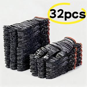 TEMU 16/32개 블랙 & 화이트 헤비듀티 담요 - 실내/야외용, 두껍고 통기성 좋은 , 세탁기 사용 가능 (손세탁 권장), 수영장, 피크닉, 캠핑용 내구성 - 밸류 팩