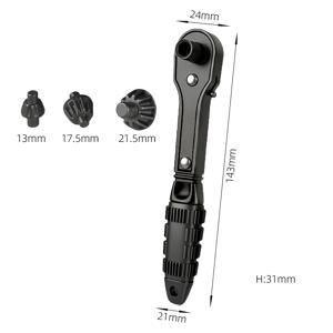 TEMU 헤비 듀티 철제 드릴 척 렌치 - 퀵 액션 라쳇, 3단 기어 메커니즘, 교체 가능한 헤드 & 인체공학적 핸들, 정밀 드릴링, 작업장 & 드릴 렌치, 견고한 디자인, 내구성 향상을 위한 2세대 업그레이드