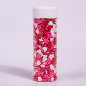 TEMU 100g/3.53oz, 케이크 키트, 데이 하트 모양 스프링클, 레드 핑크 화이트 하트 믹스, 베이킹 장식용 슈가 스프링클, 케이크 쿠키, 생일 결혼식 파티 용품