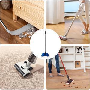 TEMU TANYO 3-in-1 푸시 브룸 & 몹 콤보 - 조절 가능한 핸들과 360° 회전 바스켓이 있는 수동 바닥 청소기, 타일, 원목, 카펫에 적합한 헤비듀티 플라스틱 브룸, 나무 타일 표면용, 간편한 보관, 사무실, 애완동물 털 제거, 유지보수가 쉬운 바닥용