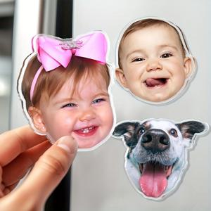 TEMU 2D 맞춤 아크릴 냉장고 자석 | 크리스마스, 할로윈, 추수감사절, 발렌타인데이를 위한 타원형 맞춤 사진 자석 - 주방 장식 액세서리