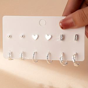 TEMU 클래식 패션의 간편한 디자인 여성 귀걸이 한 쌍, 투명한 보석 하트와 잎사귀 장식 | 아연 합금에 스테인리스 스틸 귀바늘, KC 골드 도금, 및 선물용으로 적합