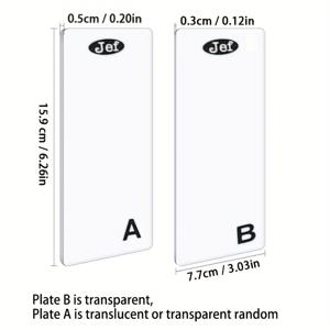 TEMU 2개 JEF 투명 아크릴 커팅 플레이트 A & B - DIY 다이 커팅 & 엠보싱에 이상적, 크래프트 버디 838S 시리즈 및 유사한 다이 컷 기계에 적합, 3.03인치 오픈 입 폭 - 내구성 있고 사용하기 쉬운 아름다운 공예용