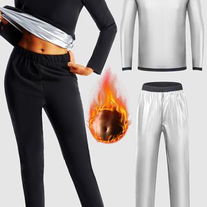 TEMU 여성용 캐주얼 사우나 슈트 여성용 땀나는 스포츠 슈트 여성용 스포츠 빠른 땀나는 피트니스 슈트 유럽 및 미국 여성용 땀나는 슈트 스포츠 사우나 땀나는 옷 피트니스 요가 발열 땀나는 긴팔 땀나는 슈트 땀나는 긴바지