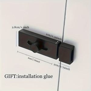 TEMU 간편 설치 알루미늄 합금 방범 도어락 - 드릴링 필요 없음, 홈 보안 강화 알루미늄 도어 잠금 장치 홈용 도어 핸들 잠금