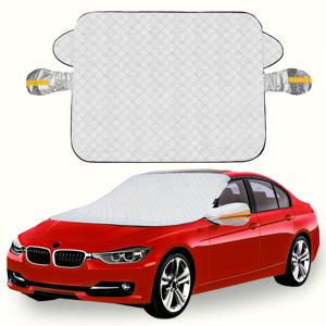 TEMU 9개의 자석 클립이 특징인 튼튼한 자동차 앞유리용 눈 덮개 - UV선 및 햇빛으로부터 보호, 대부분의 차량에 적합