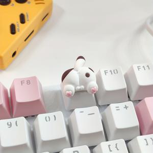 TEMU 귀여운 고양이 엉덩이 달걀 고양이 개 엉덩이 개성적인 기계식 키보드 키캡 귀여운 키보드 액세서리 장식