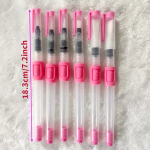 TEMU 고품질 핑크 18cm 물채우기 브러쉬 펜 세트 (리필 가능 나일론 브러쉬 및 수채화 펜 포함), 페인팅 및 캘리그라피 미술 용품에 적합