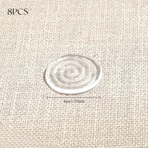 TEMU 8개 세트, 투명 실리콘 가구 다리 패드, PU 접착 테이블/소파 다리 조각, 테이블/침대 코너 범퍼 - 텍스처 표면 디자인, 미끄럼 방지, 내마모성, 저소음, 방수, 충격 흡수 기능