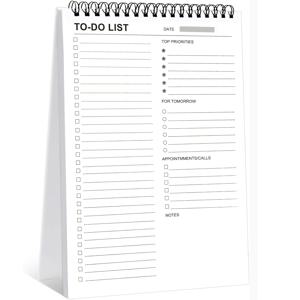 TEMU A5 사이즈 할 일 목록 노트, 100Gsm 고품질 두꺼운 종이로 제작, 데일리 플래너 노트, 9.8인치 x 6.5인치 크기의 데일리 태스크 리스트 노트