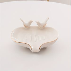 TEMU 1개 우아한 세라믹 비누 받침대 - 모던 욕실 싱크대 정리함, 둥근 모서리, 공간 절약형 디자인, 조리대용, 식기세척기 사용 가능