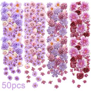 TEMU 사계절 장식에 완벽한 실크 원단으로 제작된 미니어처 인조 꽃 50개 세트입니다. 봄 공예에 적합하며, 모조 데이지와 모자란이 장식용으로 사용할 수 있습니다. 웨딩 및 홈 데코를 위한 장식적인 추가 요소로 사용할 수 있습니다.