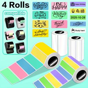 TEMU 멀티컬러 자체 접착 라벨 (50*15mm 및 50*30mm) | B3 라벨 프린터 호환, 포장, 문서 분류, 홍보 태그, 제품 라벨링, 공예 및 정리용 스티커 메모에 적합