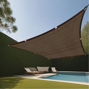 TEMU 브라운 쉐이드 네트 - 고성능 UV 차단과 우아한 디자인, 파티오, 수영장가, 정원에 적합 - 내구성 있는 야외 장식