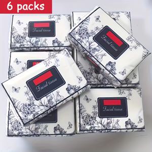 TEMU 초극세사 4겹 페이셜 티슈 6팩 (각 팩 250매) - 무염료, 고품질 일회용 냅킨으로 가정, 호텔, 여행, 차량에 적합합니다. 휴대가 용이하며 여행 필수품입니다.