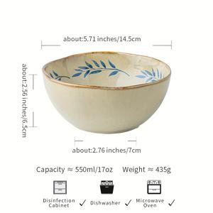 TEMU 1개 수제 꽃 세라믹 그릇 - 불규칙한 국수/국물 그릇, 수프, 국수, 요거트에 적합 - 우아한 장인 접시