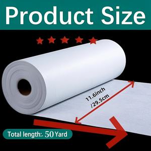 TEMU 중량용 접착 인터페이싱 롤 - 단면 다림질 가능, 부직 폴리에스터 원단, 재봉 없는 의류 제작, 퀼트, 커튼 만들기 - 견고한 지지력 & 형태 유지, 쉬운 가정용 다리미 사용 - 바느질 및 DIY 공예 필수품 - 화이트, 의류 보조재, 깨끗한 마감, 내구성 있는 원단, 가구 장식용|다리미