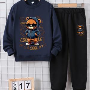 TEMU 남아 봄/가을 긴팔 만화 