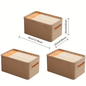 TEMU 3개 세트 스택 가능 수납 박스, 옷과 장난감 정리용 공간 절약형 - 홈 & 기숙사 옷장 정리에 이상적 | 현대적인 침대 밑 수납 솔루션