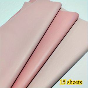 TEMU 15/45장 핑크 펄 종이 세트, 장식용 티슈 페이퍼, 선물 포장지, 선물 장식, 부케 포장, 선물 상자 안감지, 선물 상자 필러지, DIY 등에 적합, 생일, 할로윈, 파티 및 다양한 장면 장식용