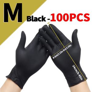 TEMU 블랙 니트릴 장갑, 일회용 장갑, 미끄럼 방지, 방수, 일상 가정 청소, 주방 설거지, 욕실 청소, 네일 아트, 미용, 애완동물 목욕용, 손끝 텍스처 장갑, 라텍스 프리, 먼지 없음