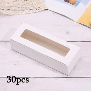 TEMU 30개입 투명창 접이식 선물 상자, 종이 파티 선물 상자, 직사각형 선물 포장 상자, 플립탑 디스플레이 상자, 선물 보관 상자, DIY, 선물 포장, 파티, 생일, 휴일, 결혼식, 주얼리 제작 디스플레이 & 포장용, 7.28x2.17x1.97인치