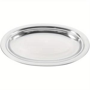 TEMU 스테인리스 스틸 오벌 생선 접시 저녁 식사용 찜 생선 얕은 접시 주방용품