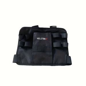 TEMU 버클 잠금 장치가 있는 다목적 공구 가방 - 내구성 있는 옥스포드 원단 캐리 백, 8개의 부착물 + 드릴 비트 수납 가능, 가정용, 수리, 전기 기술자를 위한 휴대용 정리함 (블랙)