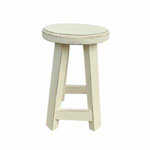 TEMU 원형 빈티지 나무 스툴 | 다기능 정원 장식 및 식물 스탠드, 가정 및 정원 장식용