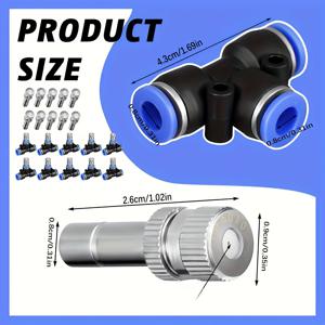 TEMU 20개 스프레이 노즐 키트, 1/4