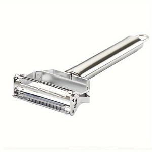 TEMU 1개 고강도 3-in-1 다기능 과일 야채 필러, 과일칼, 강판 & 채칼, 스테인리스 스틸 포함 - 컴팩트하고 휴대하기 좋음, 캠핑, 피크닉, RV용 - 야채 & 치즈 슬라이스, 채칼질, 강판질용 휴대용 도구