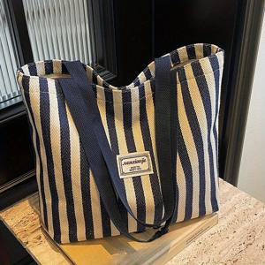 TEMU 심플 패션 대용량 토트백, 캐주얼 신상 싱글숄더 스쿨 토트백, 여성용 다용도 출근가방