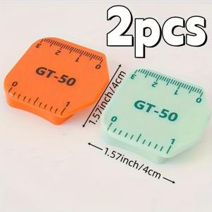 TEMU 2개 강력한 자석 다각도 플라스틱 미끄럼 방지 가이드 눈금 포함 - 연두/빨강 다기능 재봉틀 바늘 및 실 가이드, 내구성 있는 가정용 재봉 액세서리, 컴팩트 디자인, 튼튼한 구조