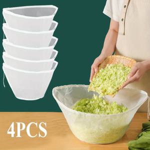 TEMU 2/4/6개 와이드 마우스 나일론 필터 백 - 커피, 주스, 소우르크라트 및 만두 채우기에 적합한 내구성 있는 다용도 주방 스트레이너 - 재사용 가능한 미세 메쉬 배수망, 너트 밀크, 커피 필터 백, 주스 만들기, 쉬운 청소 재료, 조유롱 소이 밀크 메이커, 조유롱 너트 밀크 메이커, 너트 밀크 백 재사용 가능